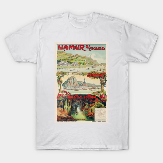 Namur sur Meuse Belgium Vintage Poster 1891 T-Shirt by vintagetreasure